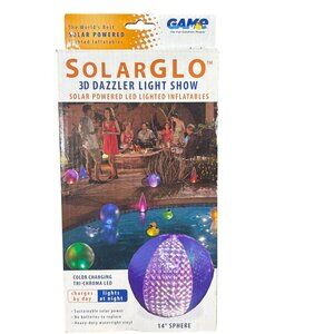 Solarglo Solar Powered 14" Sphere LED Lighted Inflatable New